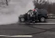 Mercedes în flăcări pe Autostrada A1, în județul Giurgiu