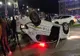 Mașină de poliție din Capitală, spulberată de un șofer neatent: Trei polițiști au fost răniți