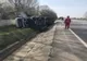 Tir răsturnat în șanț pe DN 5, la Plopșoru