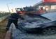Un autoturism a luat foc pe Autostrada A1, în parcarea unei benzinării