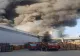 Pompierii de la ISU Giurgiu au intervenit pentru stingerea incendiului de la fabrica de orez de la Bragadiru