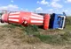 Betonieră răsturnată la ieșirea din localitatea Mârșa. Șoferul rănit a fost transportat la spital