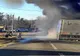 Camion în flăcări pe DN 61, la Crevedia Mare. Pompierii intervin