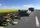 Coliziune între o autoutilitară încărcată cu legume şi un autoturism, pe DN 5, la Călugăreni