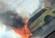 Un autoturism a luat foc pe DN 5, pompierii intervin
