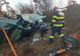 Un autoturism s-a răsturnat pe DN 6. Două persoane au fost rănite