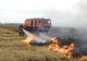 Trafic întrerupt pe DN5 din cauza unui incendiu de vegetație, la Uzunu