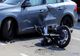 Adolescent pe moped, lovit de un autoturism, pe bulevardul Nicolae Titulescu, din Giurgiu