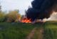 Giurgiu. Incendiu de mase plastice, anvelope şi vegetaţie uscată, la Bolintin Deal. Incendiu a pus în pericol două conducte de gaze