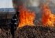 Giurgiu. Opt incendii de vegetaţie, în acest weekend